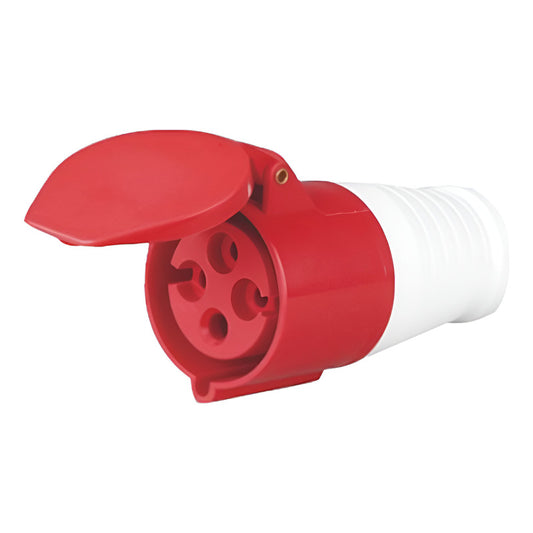 Enchufe Industrial Hembra Volante 32A 3P+T IP44 Conector Eléctrico Industrial