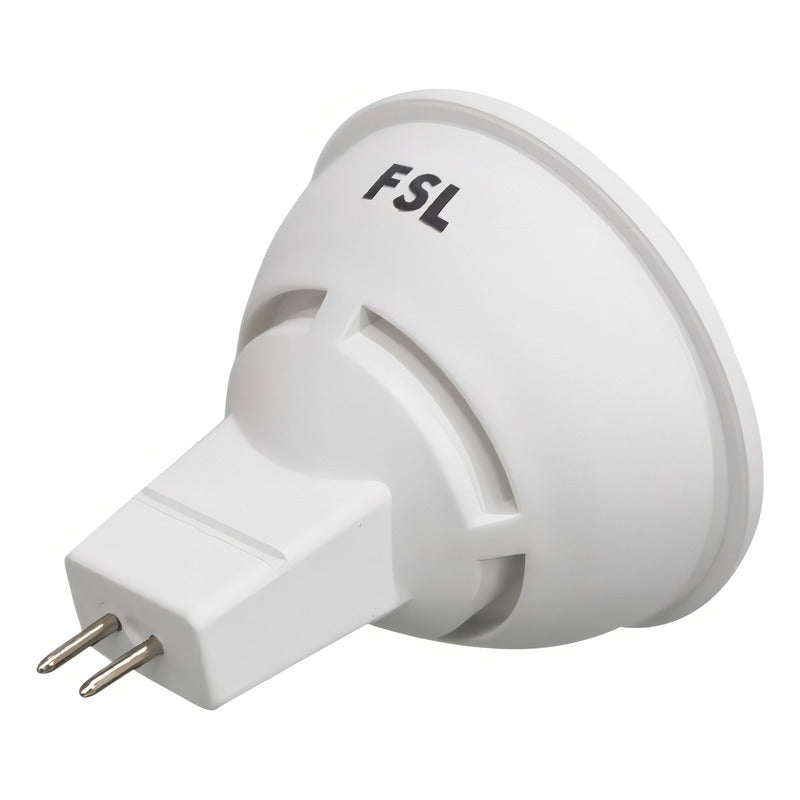 Ampolleta Mr16 En 12 V De 5w Blanco- Luz Cálida Fsl