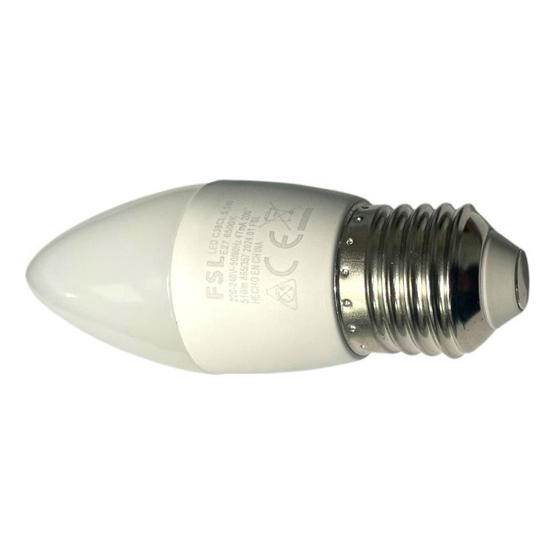 Ampolleta LED Tipo Vela Empavonada 5W Base E27 Luz Cálida / Luz Fría – FSL