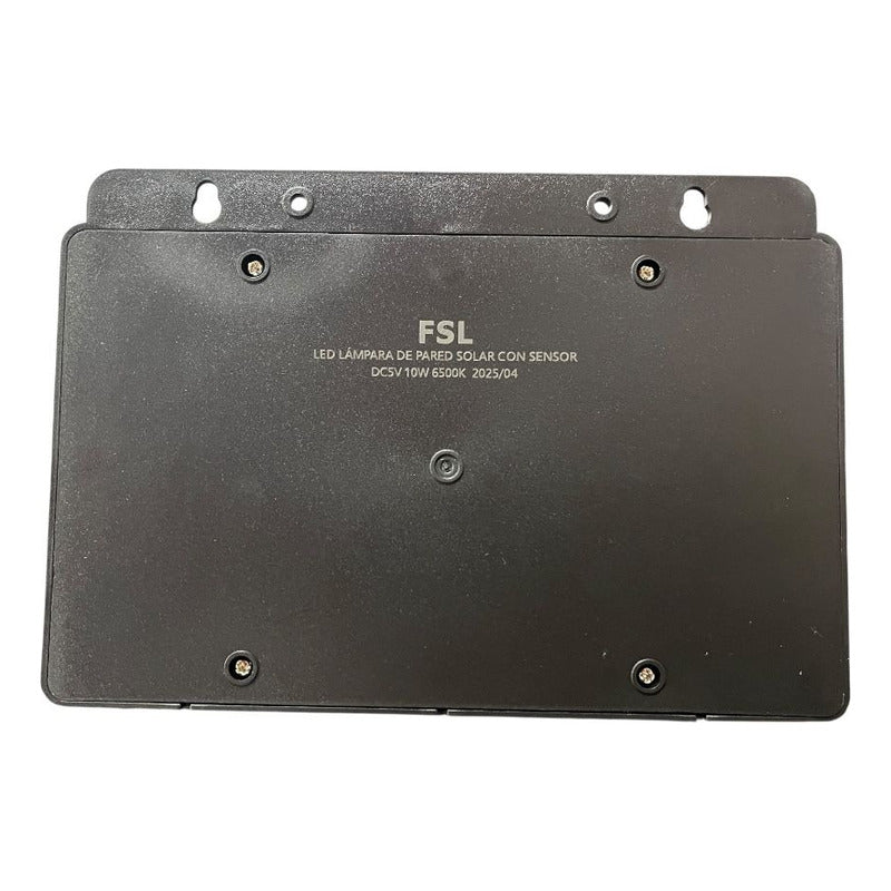 Foco Solar Doble De Pared Con Sensor 10w/6500k Exterior Fsl - Negro