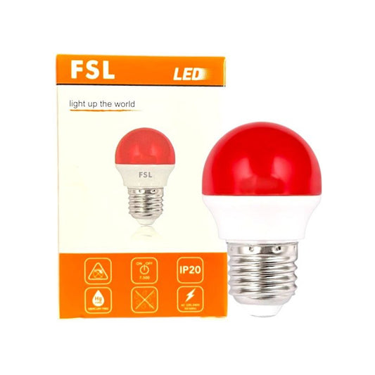 Pack x10 Ampolletas LED Guirnalda G45 2W E27 Colores Festivos FSL