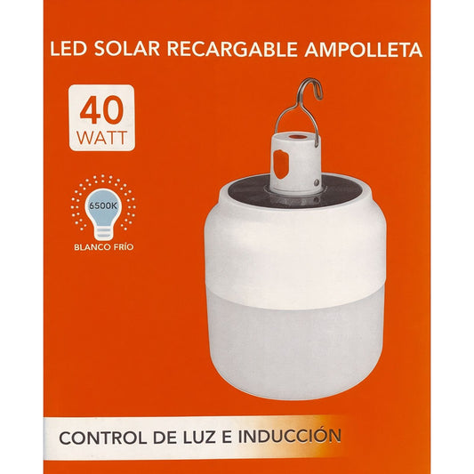 Ampolleta Solar LED 40W FSL - Recargable USB 6500K