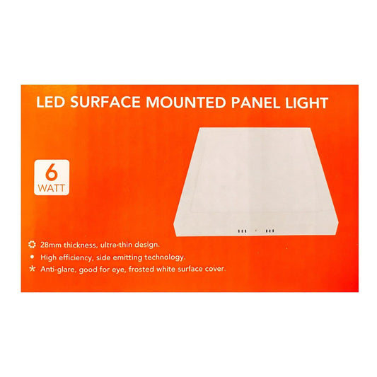 Panel Led Sobrepuesto Cuadrado 6w Luz Cálida O Fría -fsl