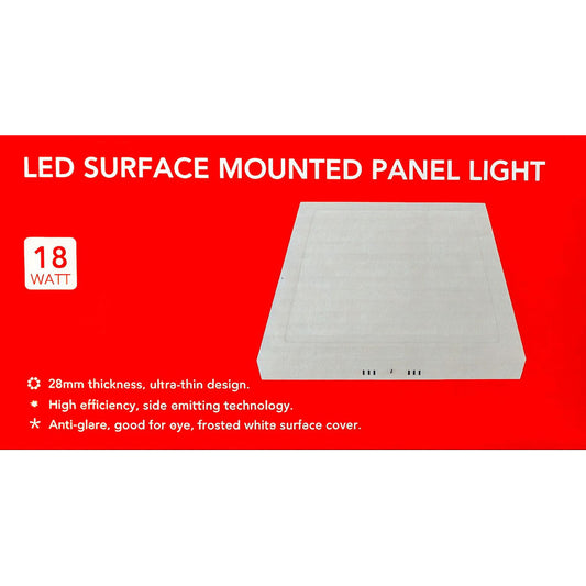 Panel Led Sobrepuesto 18w Cuadrado Luz Calida (3000k)- Fsl