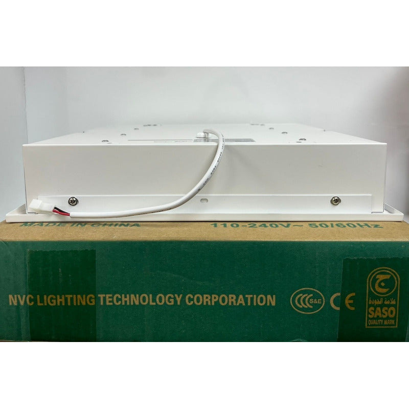 Plafón LED Embutido Cuadrado 12W 30×30 cm Luz Cálida (3000K) – Blanco NVC