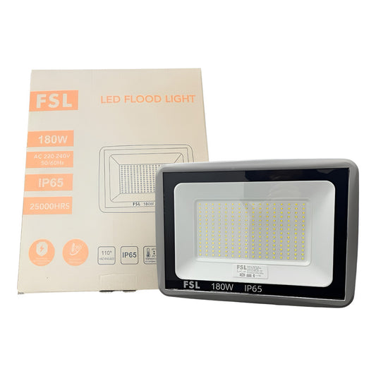 Reflector LED SMD 180W FSL IP65 Luz Fría 6500K Exterior Certificado SEC – Alta Potencia