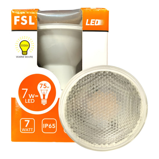 Ampolleta LED PAR20 7W Base E27 Luz Cálida 3000K – Reflectora FSL