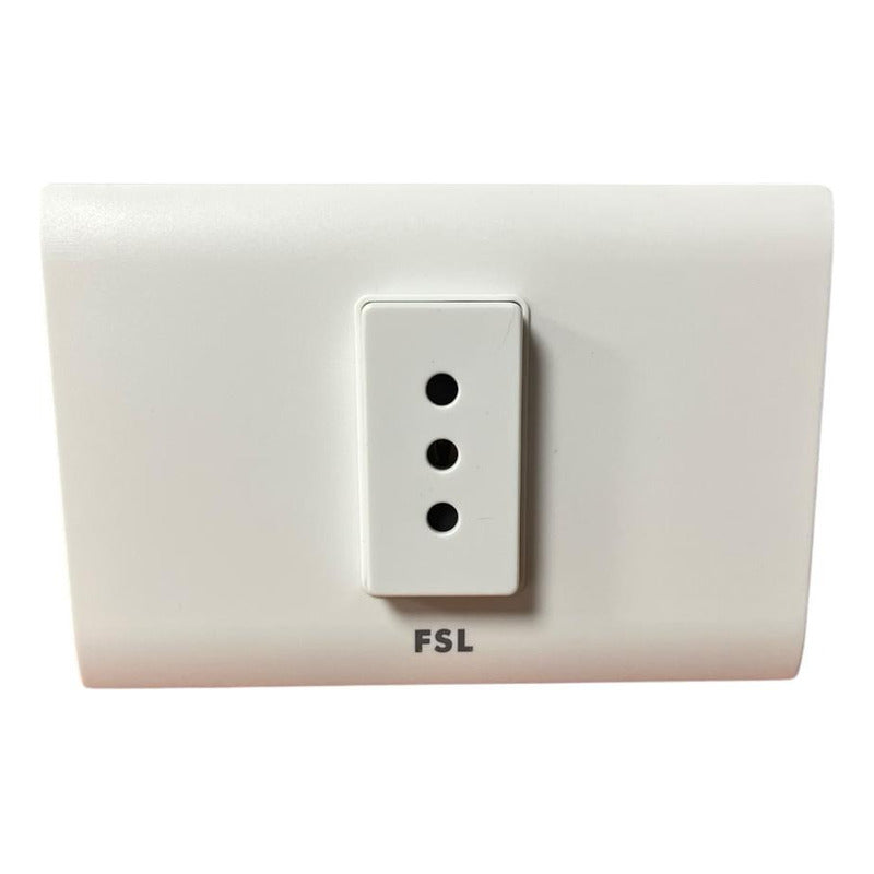 Placa Simple FSL F8B-K1 Blanca | Cubierta Interruptores/Enchufes 1 Módulo