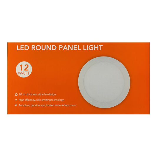 Panel LED Embutido Redondo 12W – Luz Cálida 3000K o Luz Fría 6500K – FSL