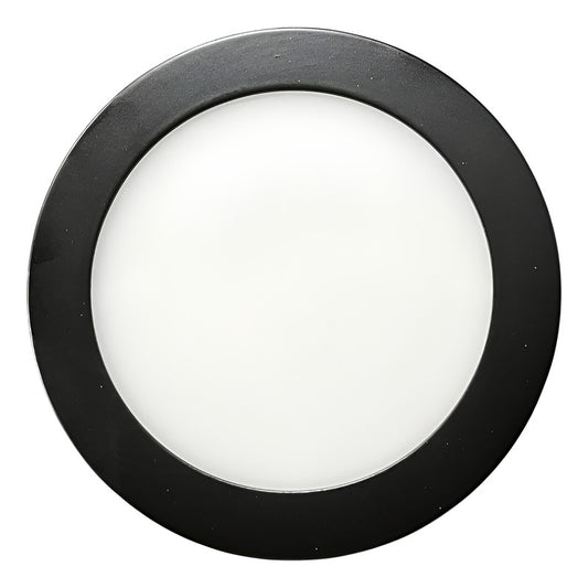 Panel Led Sobrepuesto Redondo 6w Luz Fría (6500k) Negro- Fsl