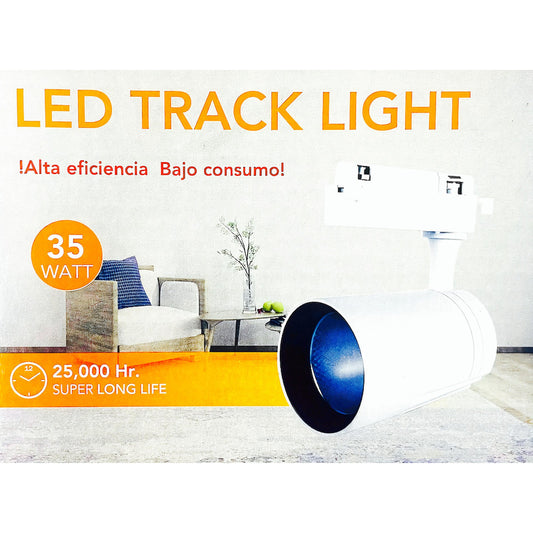 Foco Spot LED para Riel Monofásico 35W Blanco FSL Luz Cálida 3000K / Neutra 4000K