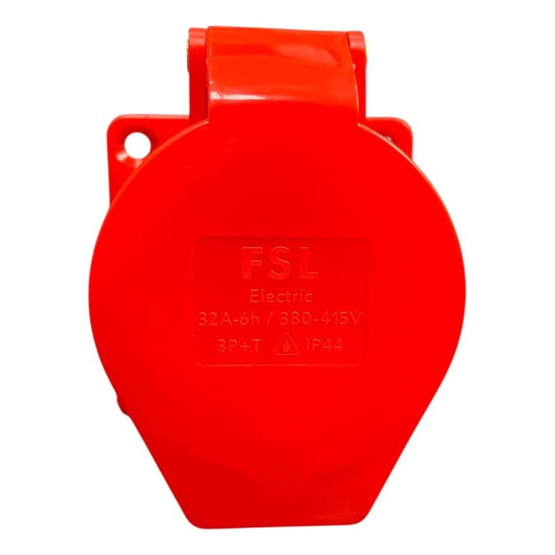Enchufe Industrial Hembra Embutido FSL 3P+T 32A IP44 380-415V 6h | Toma Trifásica Oculta Potente