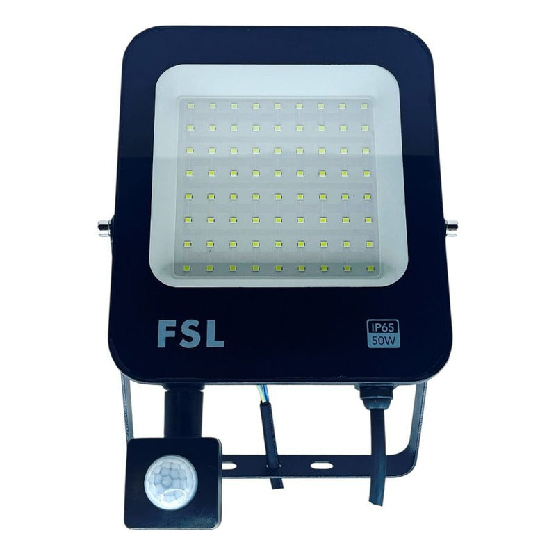 Reflector LED 50W IP65 con Sensor de Movimiento Luz Fría (6500K) Blanco - FSL