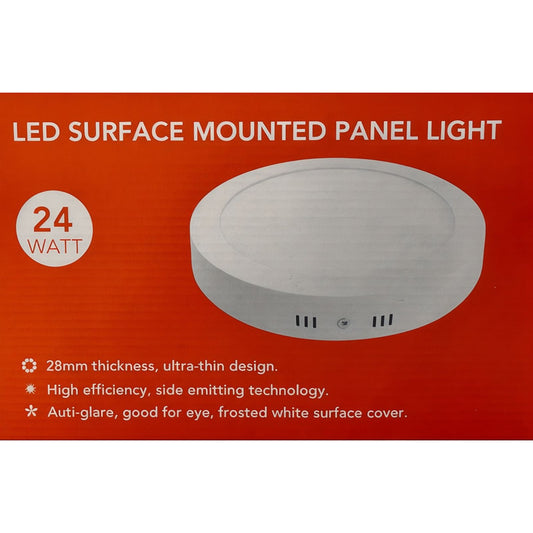 Panel LED Sobrepuesto Redondo 24W Luz Cálida Neutra o Fría – Blanco FSL