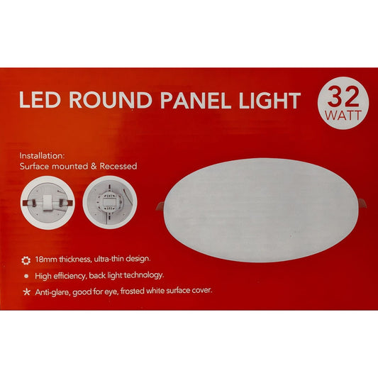 Panel Led Redondo Blanco Ajustable 32w Luz Fria(6500k) Fsl