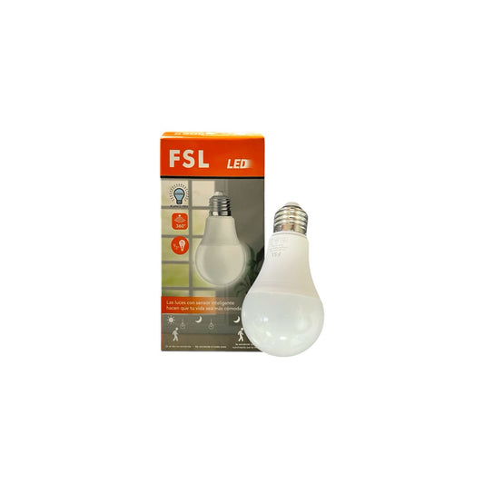Ampolleta LED con Sensor de Movimiento 9W A60 Luz Fría 6500K – FSL
