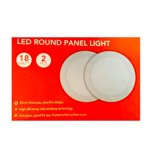 Pack x2 Panel LED Embutido Redondo 18W 6500K FSL – Open Box