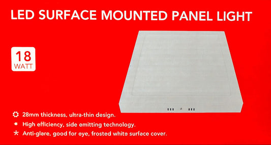Panel LED FSL 18W Cuadrado Sobrepuesto Luz Cálida, Neutra o Fría