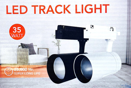 Foco Spot Riel Monofásico FSL 35W | Luz Neutra 4000K Negro | Iluminación Profesional