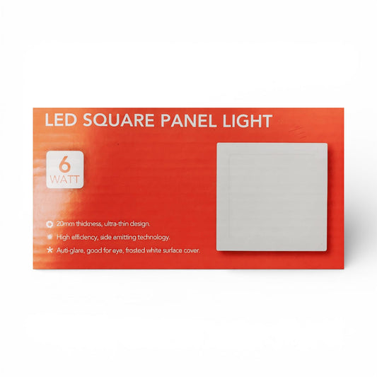 Panel LED Embutido Cuadrado 6W Luz Cálida / Fría (3000K–6500K) – FSL