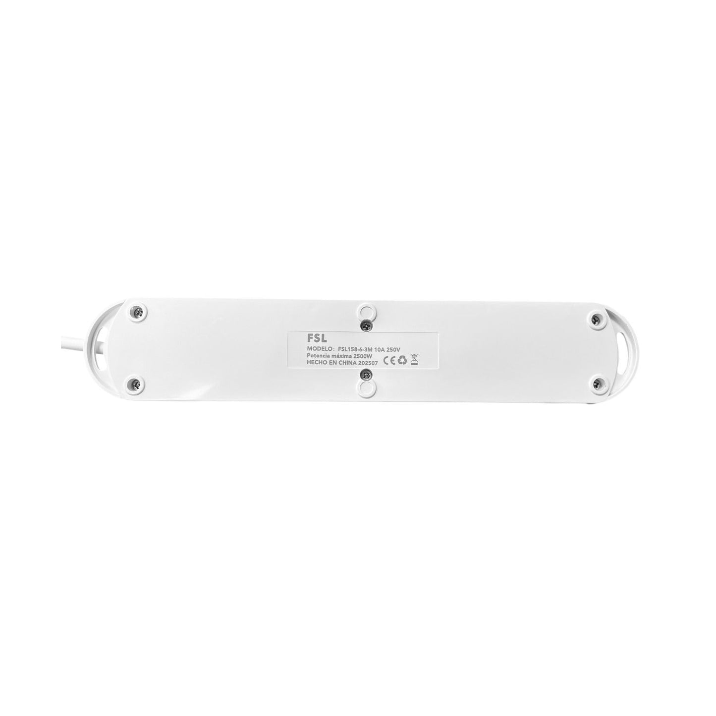 Alargador FSL con Interruptor 6 Posiciones 10A 250V – Cable 3M y 5M | Regleta de Enchufes Segura y Práctica