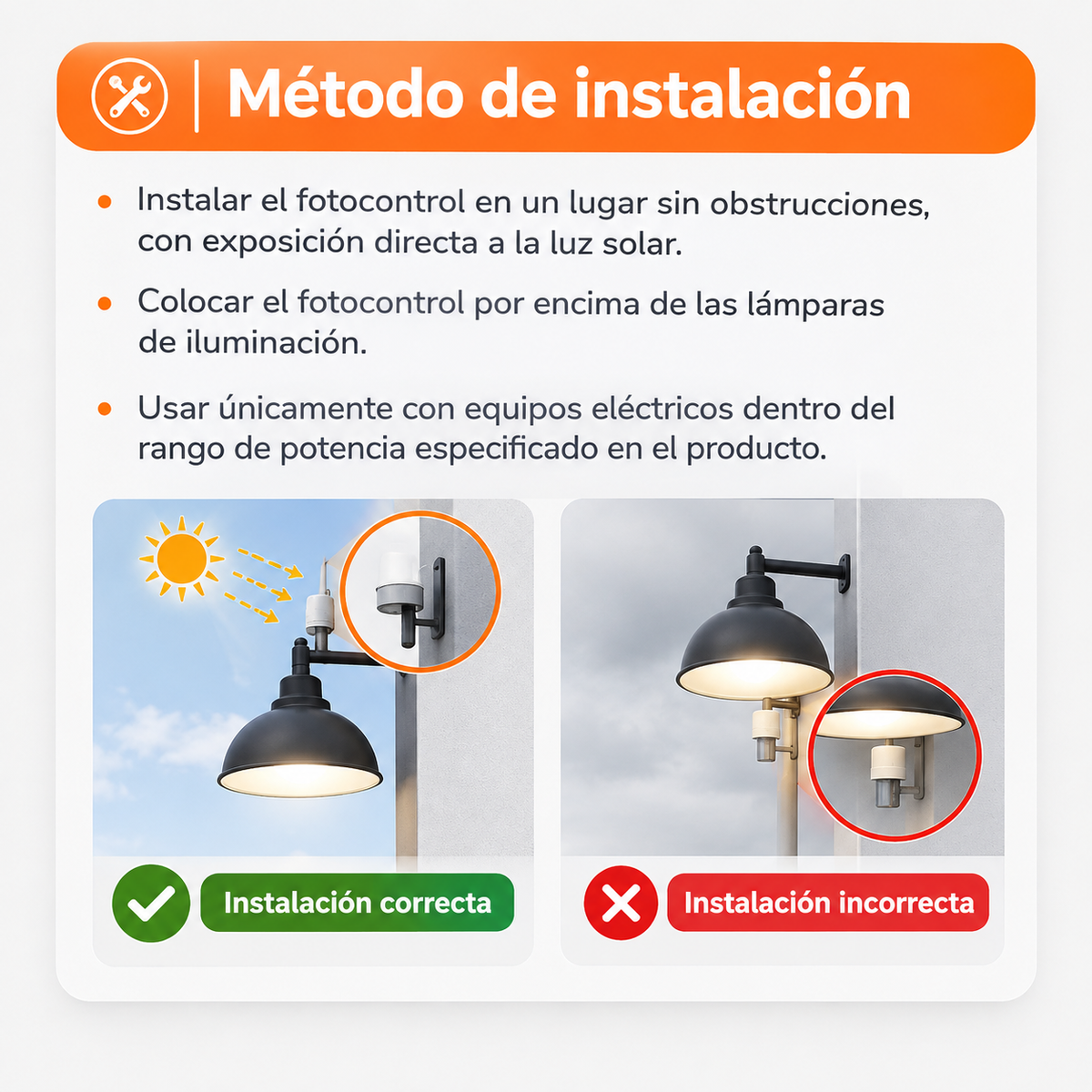 Interruptor Automático Fotocelda Multicorriente Ip65 Fsl