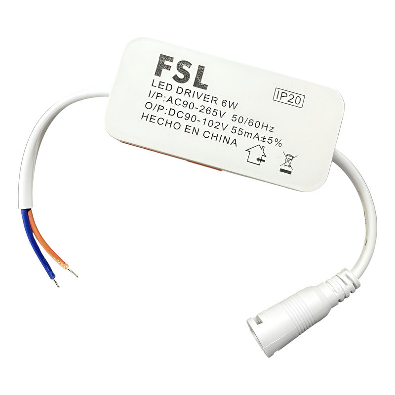 Panel Led Sobrepuesto Redondo 6w Luz Fría (6500k) Negro- Fsl