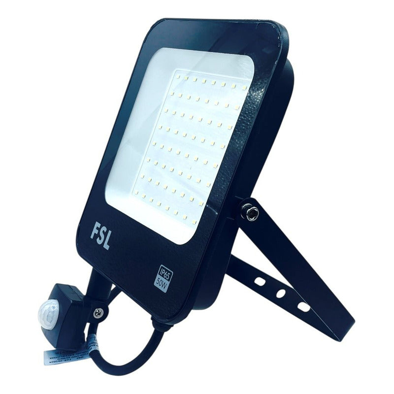 Reflector LED 50W IP65 con Sensor de Movimiento Luz Fría (6500K) Blanco - FSL