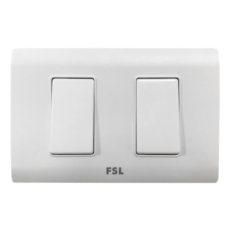 Interruptor Doble FSL 9/15 16A 250V Blanco | Módulo 2 SEC Certificado