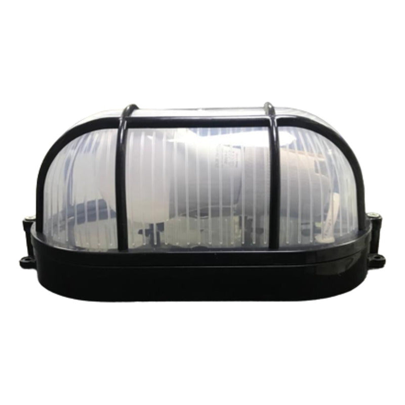 Foco Tortuga Ovalado Negro Rejilla 7W E27 FSL 6500k IP54