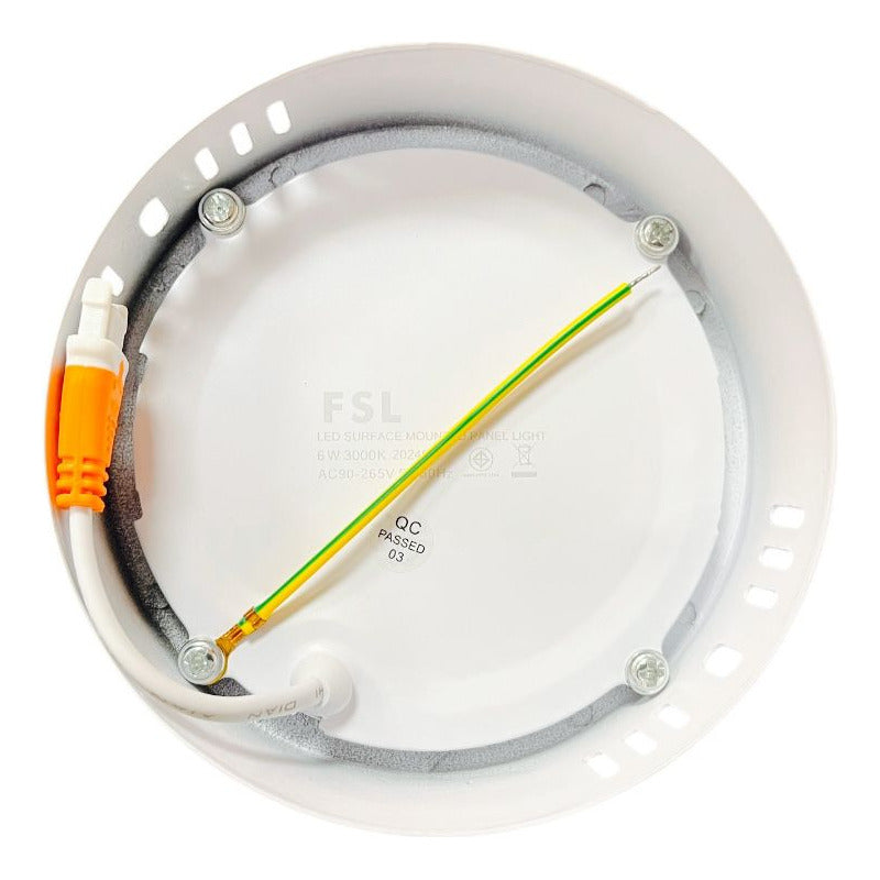 Panel LED Redondo Sobrepuesto FSL 6W Luz Cálida o Fría
