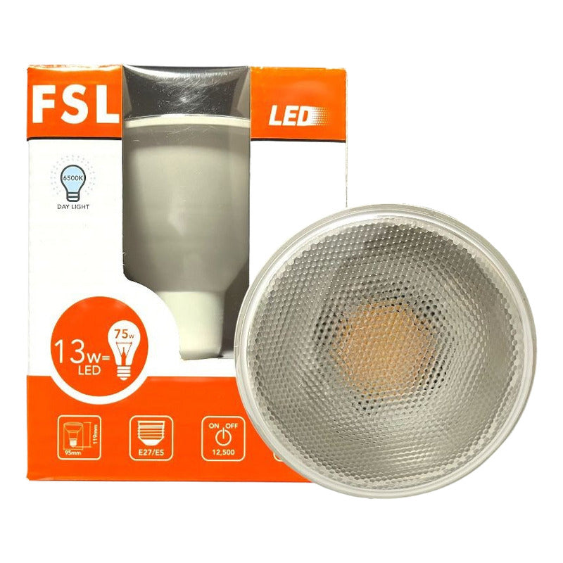 Ampolleta LED PAR30 13W E27 FSL Luz Cálida / Neutra / Fría Certificación SEC