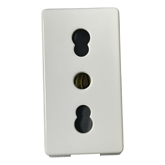 Módulo Tomacorriente FSL G163W 16A 250V Blanco 2P+T | Panel Modular Enchufe