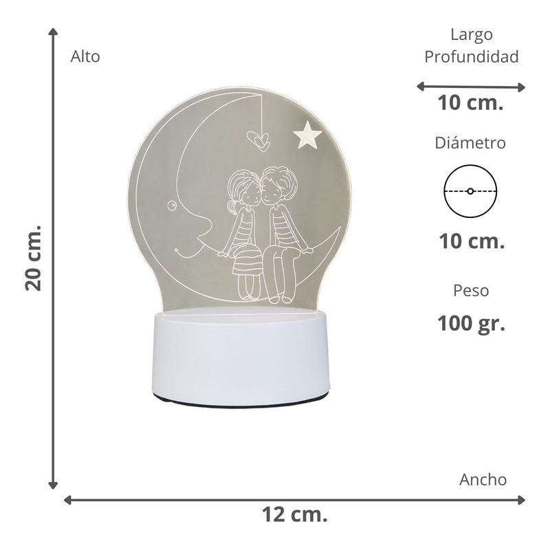 Lámpara de Mesa LED Decorativa 3D Diseños Variados USB 5V
