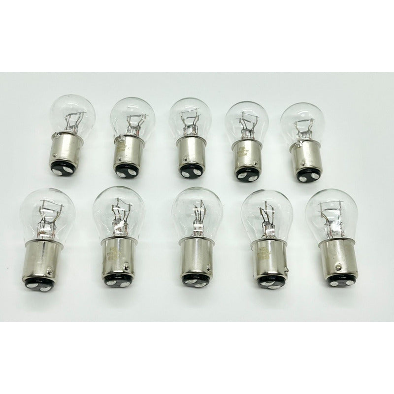 Pack X20 Ampolleta Halógena S25 12V 21/5W BA15D 2 Contactos Pata Pareja Para Auto FSL