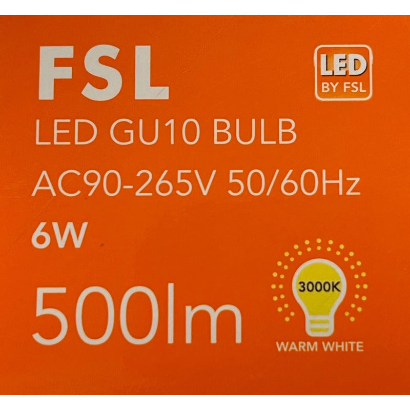 Ampolletas Led Gu10 6w Luz Cálida/neutra/fría Fsl