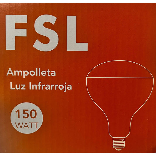Ampolleta De Calor Infrarroja 150W E27 FSL – Terapia, Bienestar Animal Y Calefacción Localizada