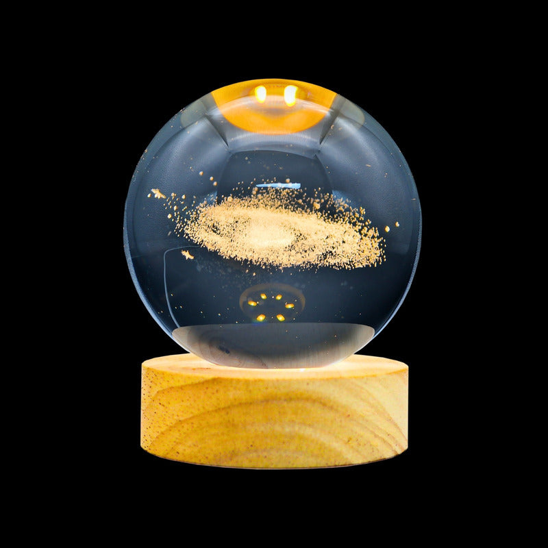 Lámpara de Noche LED Bola de Cristal 3D | Luz Decorativa con Diseños 3D