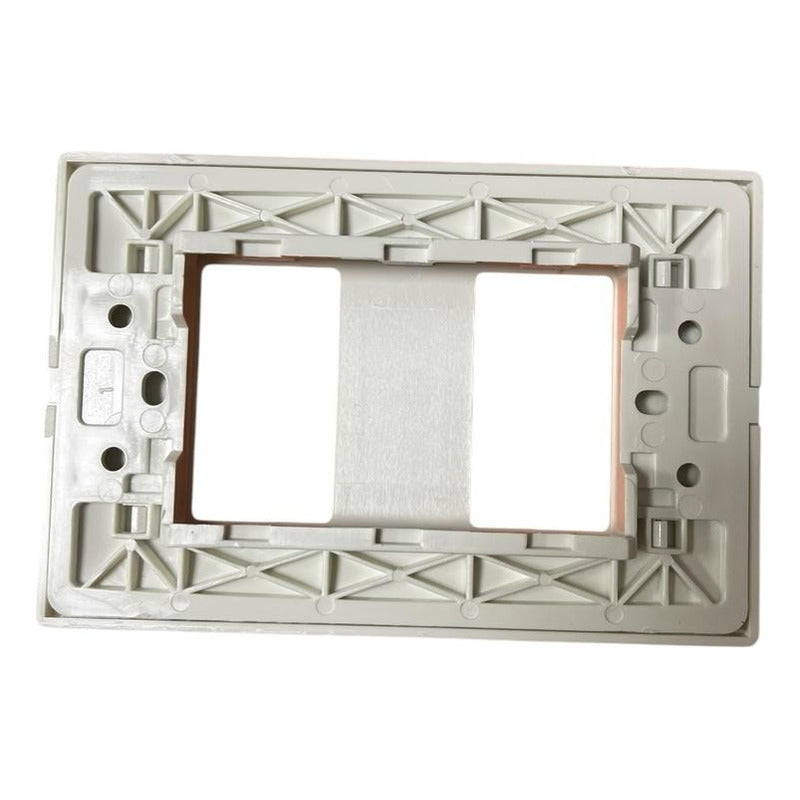 Placa Doble FSL F8B-K2 Blanca | Cubierta Interruptores/Enchufes 2 Módulos