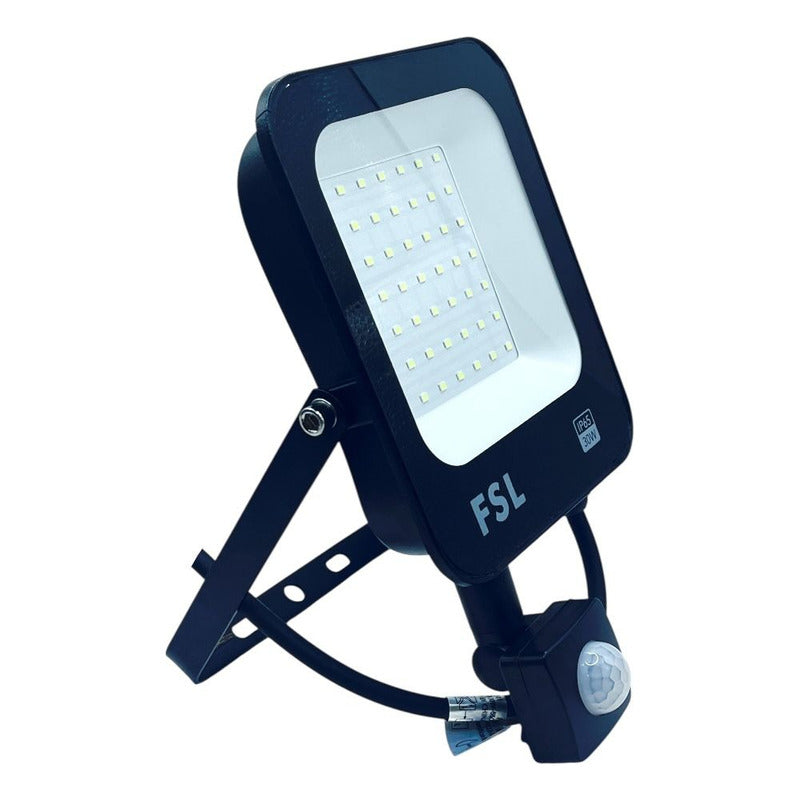 Reflector LED 30W IP65 con Sensor de Movimiento Luz Fría (6500K) Blanco – FSL