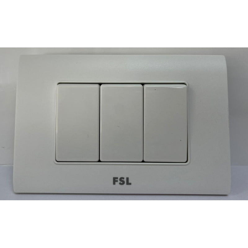 Pack x10 Interruptor Triple FSL 9/36 16A 250V Blanco | Módulo 3 SEC Bulk Electricista