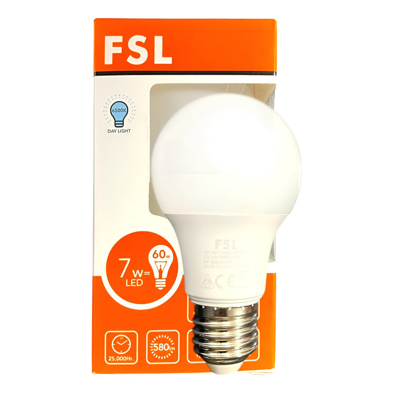 Pack x10 Ampolletas LED A60 7W E27 – Luz Cálida o Luz Fría (3000K / 6500K) – FSL
