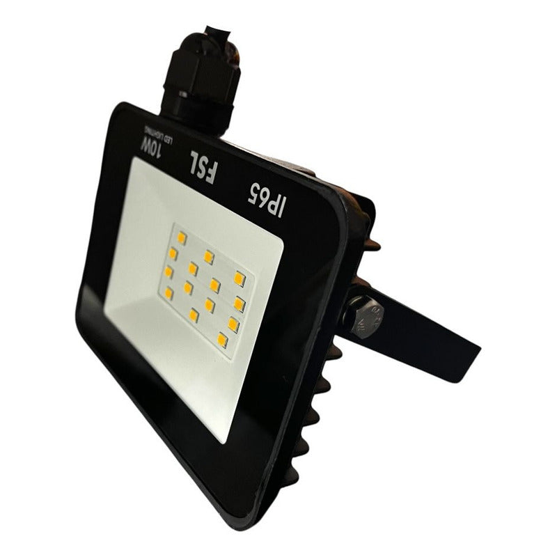 Pack X2 Reflector LED 10W IP65 Luz Cálida 3000K FSL Exterior Certificación SEC