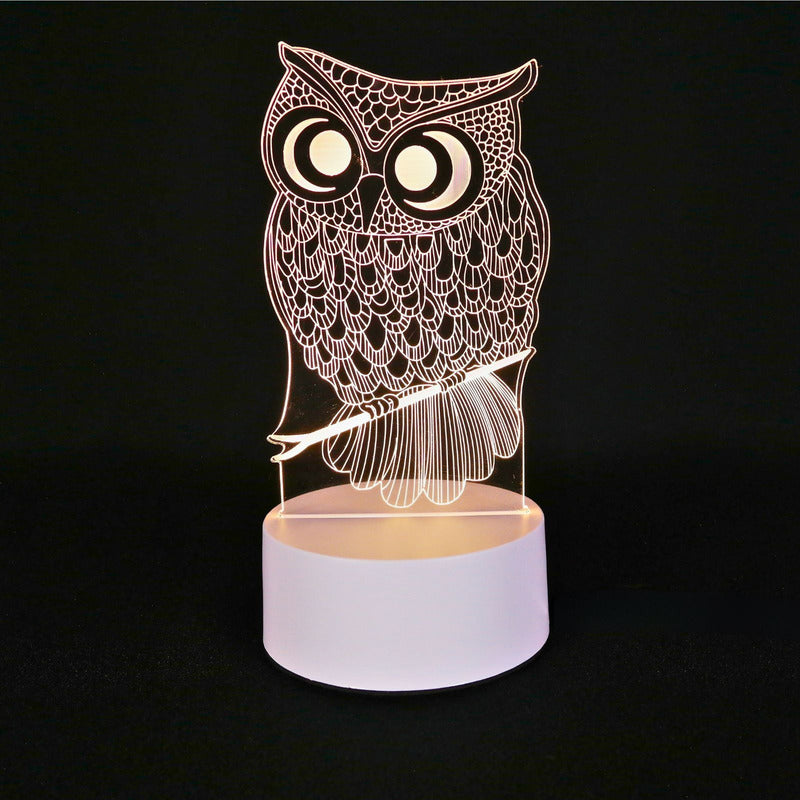 Lámpara de Mesa LED Decorativa 3D Diseños Variados USB 5V