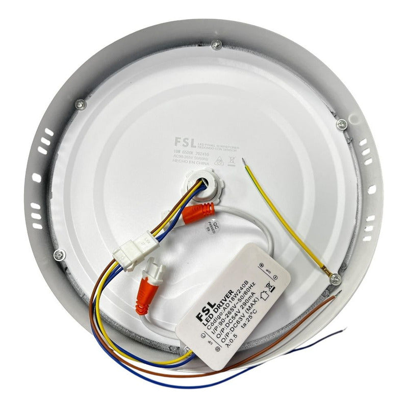 Panel LED Sobrepuesto con Sensor 18W Luz Fría 6500K –Blanco FSL