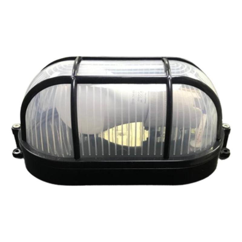 Foco Tortuga Ovalado Negro Rejilla 7W E27 FSL 6500k IP54