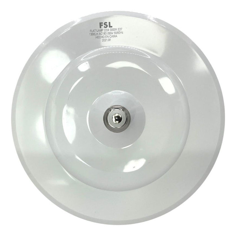 Ampolleta LED Tipo Flat 22W E27 FSL Luz Cálida 3000K / Fría 6500K Alta Potencia