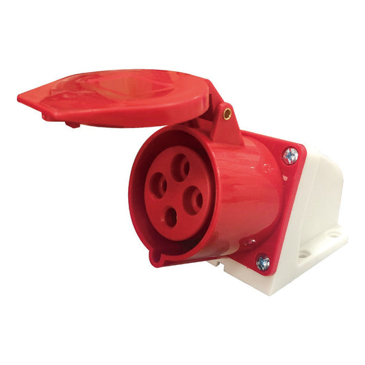 Enchufe Industrial Hembra Sobrepuesto FSL 3P+T 32A IP44 380-415V | Toma Trifásica Fija Potente