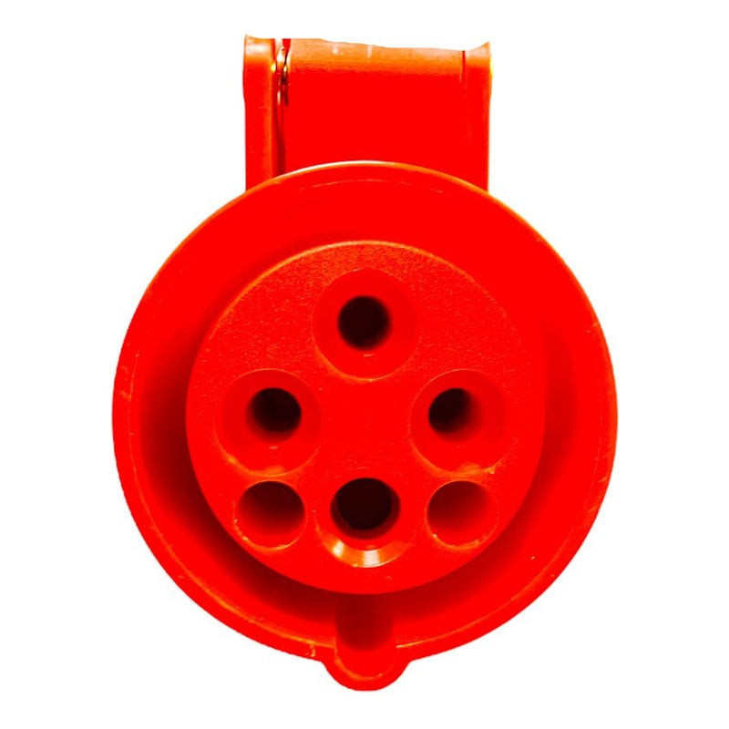 Enchufe Industrial Hembra Volante FSL 3P+T 16A IP44 380-415V 6h | Trifásico Móvil Rojo