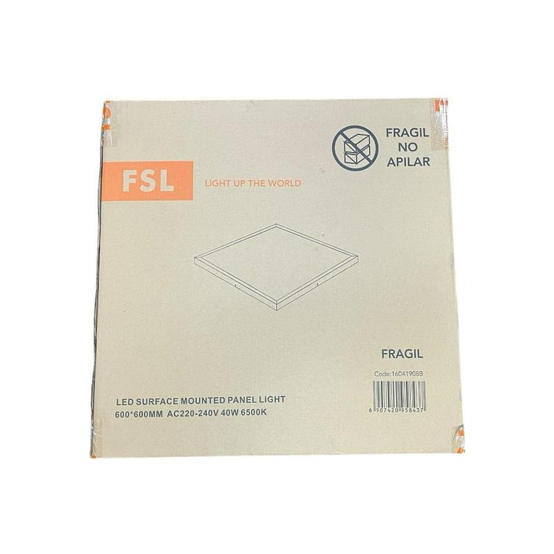 Pack x8 Panel LED Sobrepuesto 40W 60x60 6500K Cuadrado FSL